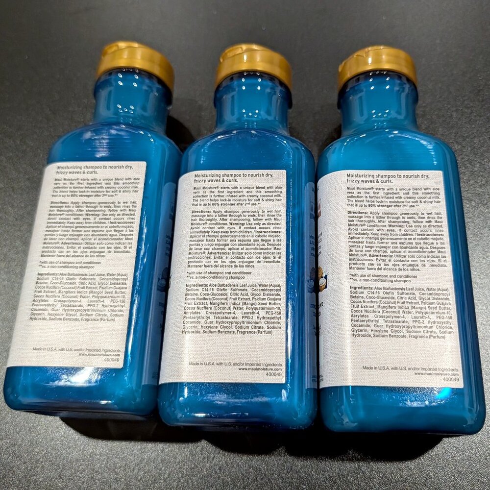 Set of three (3) NEW Maui Moisture Coconut Milk Shampoos - Picture 4 of 4